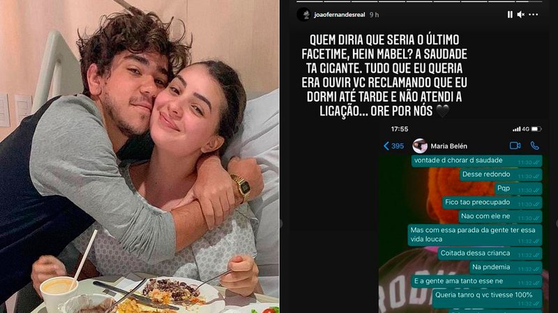 João Fernandes compartilhou troca de mensagens com Mabel Calzolari - Foto: Reprodução/ Instagram@joaofernandesreal
