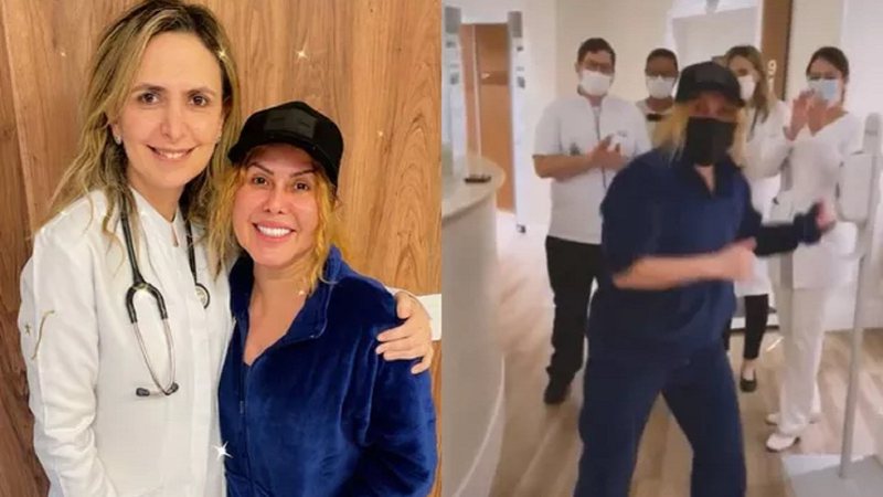 Joelma brinca ao receber alta do hospital onde estava internada em São Paulo - Foto: Reprodução / Instagram