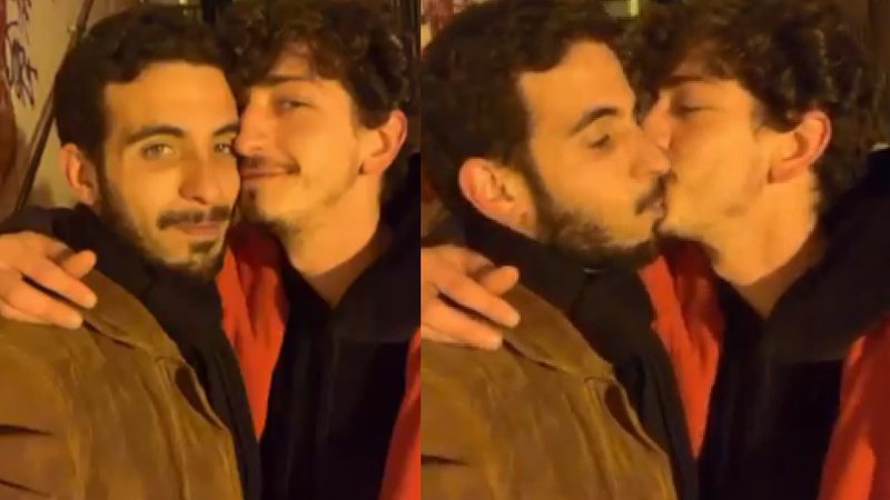 Casal aparece em momento de chamego, com direito a um beijo no registro - Reprodução / Instagram @jp_accioly