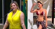 Joice Hasselmann antes do emagrecimento e em foto atual - Foto: Reprodução/ Youtube e Instagram@bemestarcomjoice