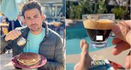 O ator Jonathan Bennett acabou mostrando demais no reflexo de uma xícara de café - Foto: Reprodução / Instagram@jonathandbennett