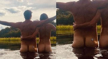 Ator posou nu ao lado de Jesuíta Barbosa nos bastidores de Pantanal - Foto: Reprodução / Instagram