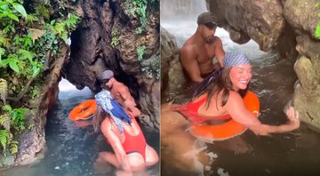 Juju Salimeni passou perrengue em cachoeira por não saber nadar - Foto: Reprodução/ Instagram@jujusalimeni