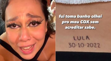 Julia Alvarenga fez tatuagem eleitoral no cóccix e viralizou - Foto: Reprodução/ TikTok@julia_alvarengaa