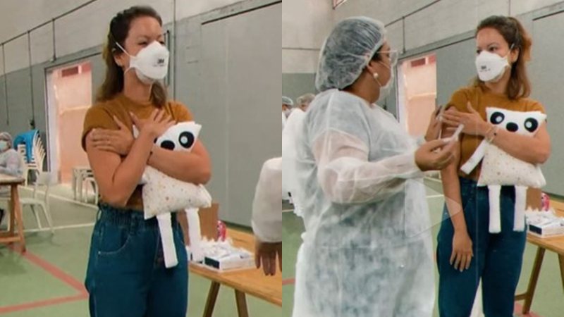 A ex-BBB foi vacinada em Santos, litoral de São Paulo - Foto: Reprodução / Instagram @jujulianagoes