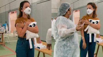 A ex-BBB foi vacinada em Santos, litoral de São Paulo - Foto: Reprodução / Instagram @jujulianagoes