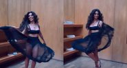 Juliana Paes aparece dançando em bastidores de ensaio usando saia transparente - Foto: Reprodução / Instagram @julianapaes