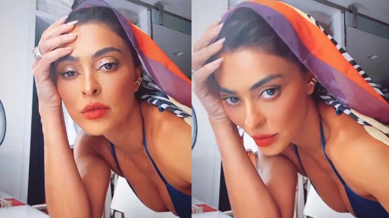 Juliana deu vida à indiana que usava looks com lenços e véus na cabeça - Reprodução/Instagram