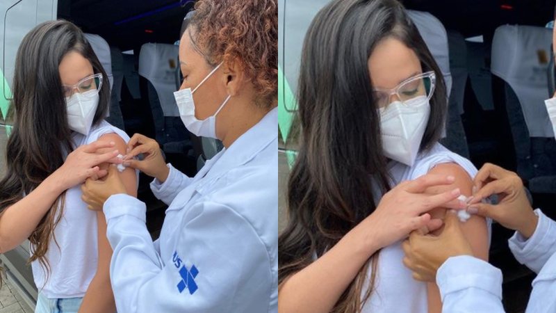 Juliette recebendo a segunda dose da vacina contra covid-19 - Foto: Reprodução / Instagram @juliette