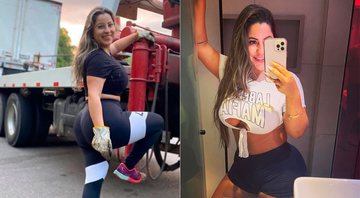 Juli Figueiró é caminhoneira e está participando do Miss Bumbum 2022 - Foto: Reprodução/ Instagram@julifigueiro