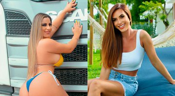 Juli Figueiró comprou caminhão com dinheiro de conteúdo adulto - Foto: Divulgação e Reprodução/ Instagram@nicolebahls