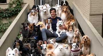 Julinho Casares posa com 40 cachorros e explica como conseguiu a foto - Reprodução/Instagram