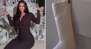 Kim Kardashian colocou meia com nome do ex-marido em decoração natalina - Foto: Reprodução / Instagram