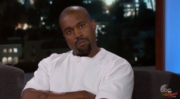 Kanye West em participação no programa de Jimmy Kimmel - Reprodução