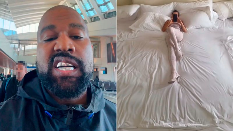 Kanye West mostrou a mulher, Bianca Censori, em cama gigante - Foto: Reprodução/ Instagram@ye