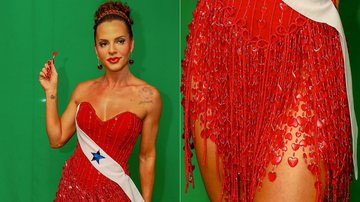 Karen Lopes usou vestido decorado com “pirulitos” de coração - Foto: Léo Cordeiro/ Palmer Assessoria de Comunicação