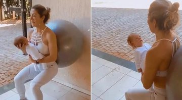 Karina Lucco e o bebê Luca - Reprodução/Instagram@lucaslucco