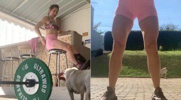Karina Lucco ostentou coxa musculosa durante treino em casa - Foto: Reprodução/ Instagram