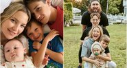 Kate Hudson com os três filhos e o atual companheiro, Danny Fujikawa - Foto: Reprodução / Instagram@katehudson