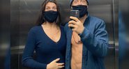 Kayky e Tamara compartilharam uma selfie no espelho de um elevador nas redes sociais - Reprodução/Instagram/@kayky.brito