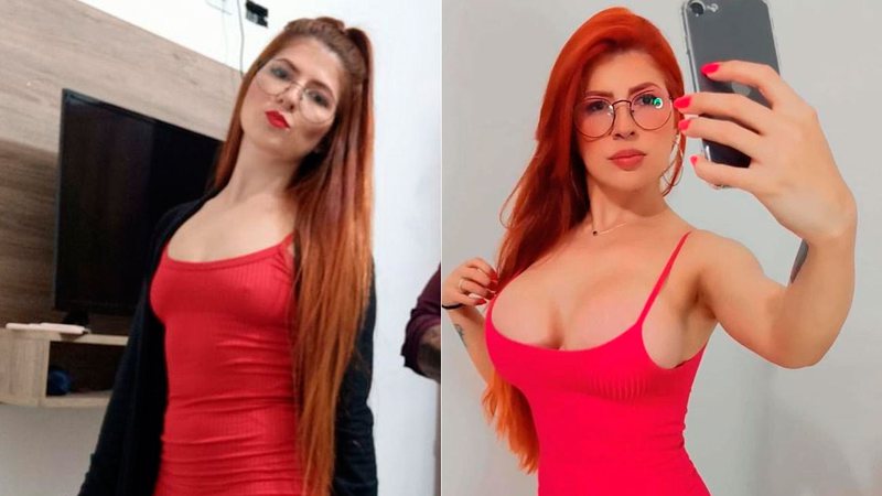 Kelly Cristina antes e depois de seus procedimentos estéticos - Foto: Reprodução/ @oficial.kellycris