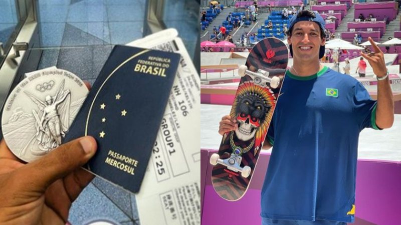 Kelvin Hoefler posta foto segurando sua medalha ao se despedir das Olimpíadas - Foto: Reprodução / Instagram @kelvinhoefler