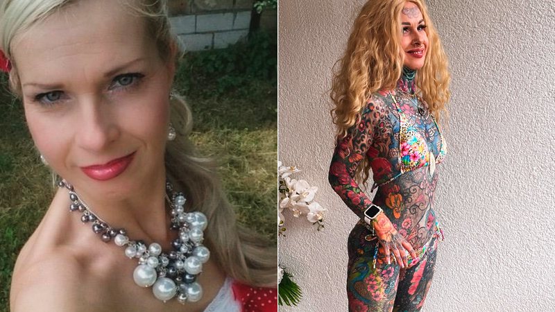 Kerstin Tristan recebeu elogios ao mostrar antes e depois - Foto: Reprodução/ Instagram@tattoo_butterfly_flower