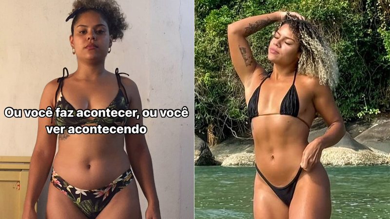 Kevelin Gomes mostrou a evolução do corpo em antes e depois - Foto: Reprodução/ @kevelingomes_