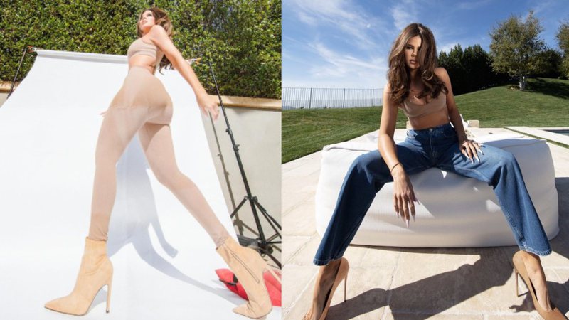 Khloé afirmou que as distorções em seus pés e pernas foram intencionais - Reprodução/Instagram