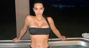 Imagem Kim Kardashian aparece em jacuzzi e fãs especulam que foto foi tirada por novo namorado