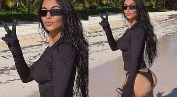 Kim Kardashian deleta foto de biquíni após ser acusada de edição mal feita - Foto: Reprodução / Instagram