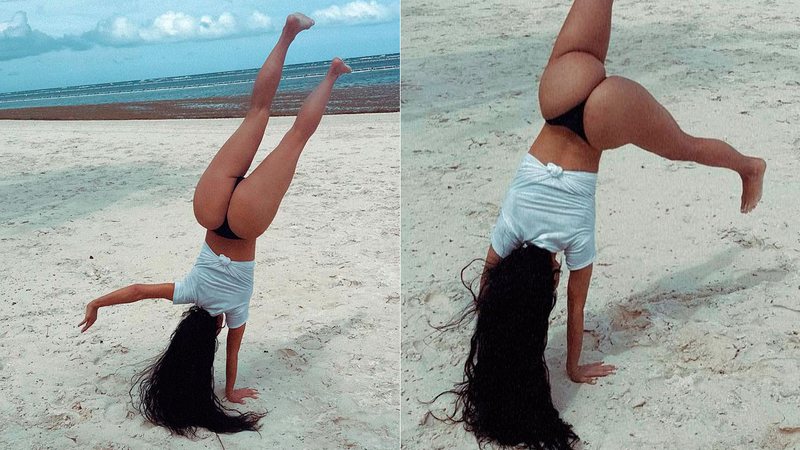 Kim Kardashian mostrou brincadeira de biquíni e recebeu elogios - Foto: Reprodução/ Instagram@kimkardashian