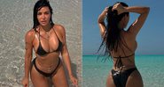 Kim Kardashian posou de biquíni e fãs repararam em celulites - Foto: Reprodução/ Instagram@kimkardashian