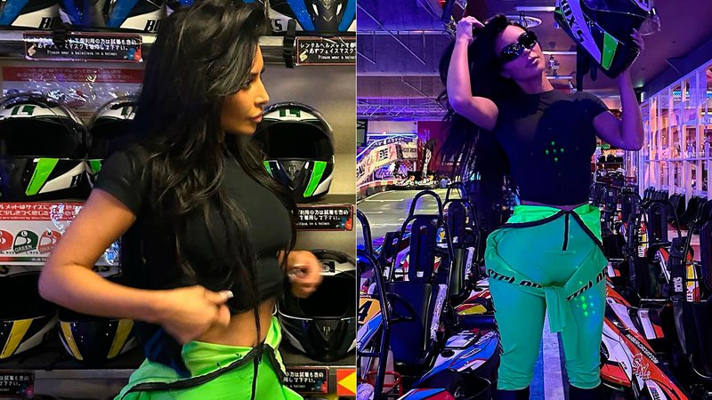 Kim Kardashian foi acusada de sensualizar durante passeio de kart com os filhos - Foto: Reprodução/ Instagram@kimkardashian