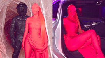 Kim Kardashian apareceu irreconhecível em fantasia de alienígena - Foto: Reprodução/ Instagram@kimkardashian