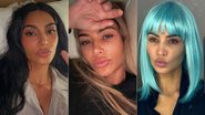 Kim Kardashian mostrou diferentes cabelos em fotos