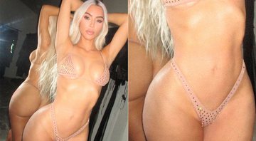 Kim Kardashian recebeu críticas por fotos de lingerie - Foto: Reprodução/ Instagram@kimkardashian
