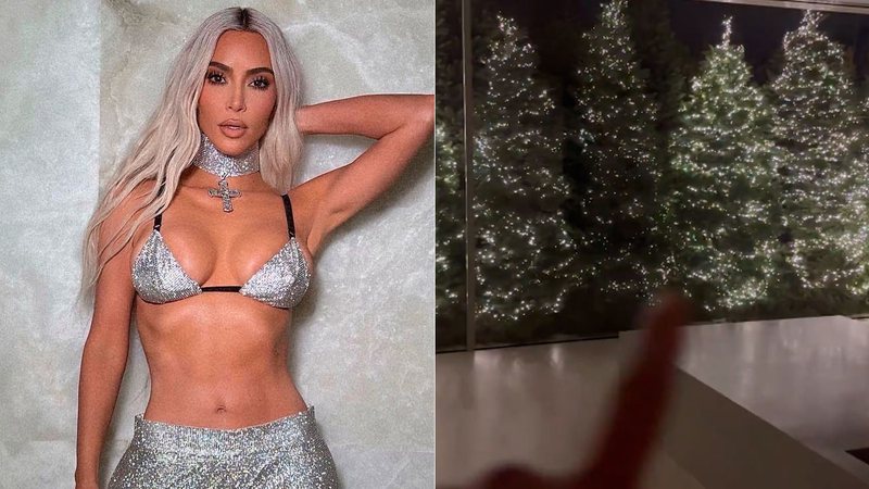 Kim Kardashian ostentou decoração de Natal em banheiro gigante - Foto: Reprodução/ Instagram@kimkardashian