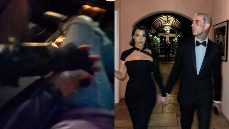 Kourtney Kardashian compartilha foto dirigindo de mãos dadas com o noivo - Foto: Reprodução / Instagram