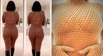 Kourtney Kardashian compartilha vídeo usando macacão semitransparente da grife da irmã - Foto: Reprodução / Instagram