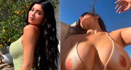 Kylie Jenner surpreendeu e divertiu com biquíni que traz o desenho de mamilos - Foto: Reprodução/ Instagram@kyliejenner