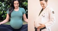 Lutadora compartilhou foto do barrigão nas redes sociais na reta final da gravidez - Reprodução/Instagram
