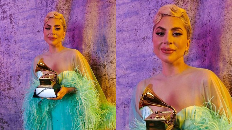 Lady Gaga e Tony Bennett receberam o prêmio de "Melhor Álbum Vocal Tradicional de Pop" pelo álbum "Love for Sale" - Foto: Reprodução / Instagram