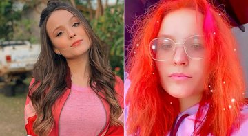 Larissa Manoela pintou os cabelos de vermelho após achar spray em casa - Foto: Reprodução/ Instagram