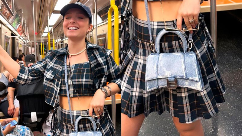 Larissa Manoela passeou de metrô em NY com bolsa de R$ 13 mil - Foto: Reprodução/ Instagram@larissamanoela