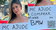 Larissa Sumpani fez campanha nas ruas para comprar BMW - Foto: Reprodução/ Instagram@eusumpani