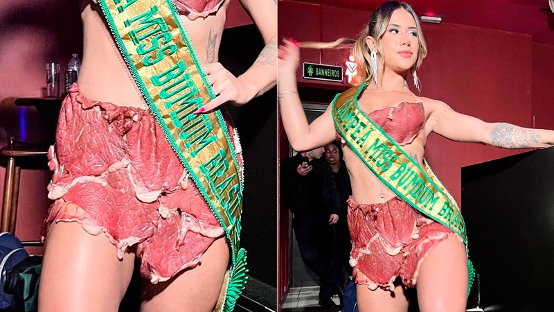 Larissa Sumpani usou “roupa de carne” em desfile na final do Miss Bumbum - Foto: Reprodução/ Instagram@eusumpani