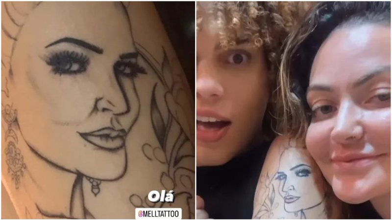 Taina Carvalho mostra tatuagem que fez em homenagem a amiga, Laura Keller - Foto: Reprodução / Instagram