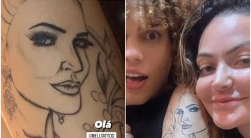 Taina Carvalho mostra tatuagem que fez em homenagem a amiga, Laura Keller - Foto: Reprodução / Instagram