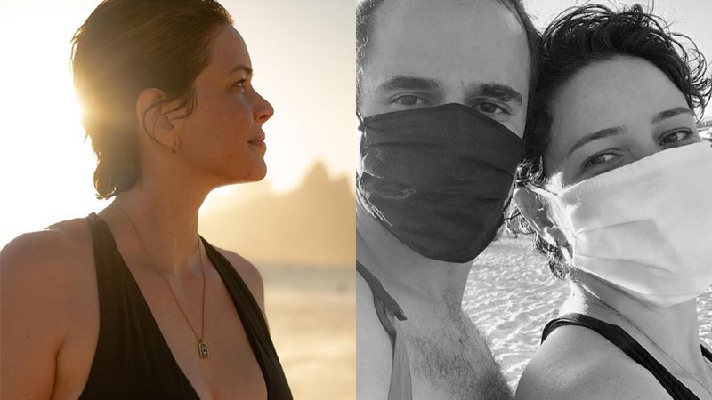Leandra Leal e Guilherme Burgos compartilharam um momento na praia - Reprodução/Instagram